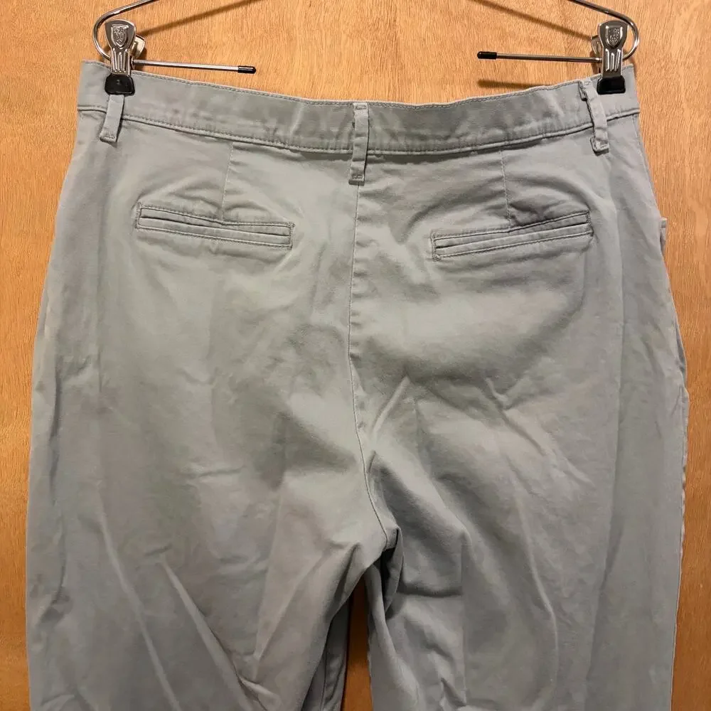Lee All Day Women's Straight Leg Pants Grey Chino Stretch Medium Size 12 Classic - Picture 10 of 14